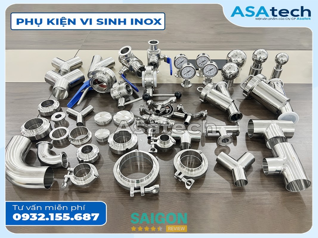 Ống và phụ kiện inox vi sinh, inox công nghiệp Asatech TPHCM