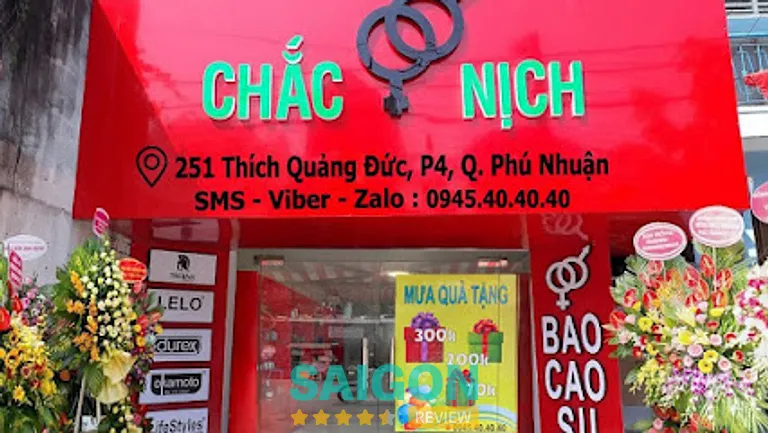 Cửa hàng Bao Cao Su Chắc Nịch: 251 Thích Quảng Đức, P. Đức Nhuận