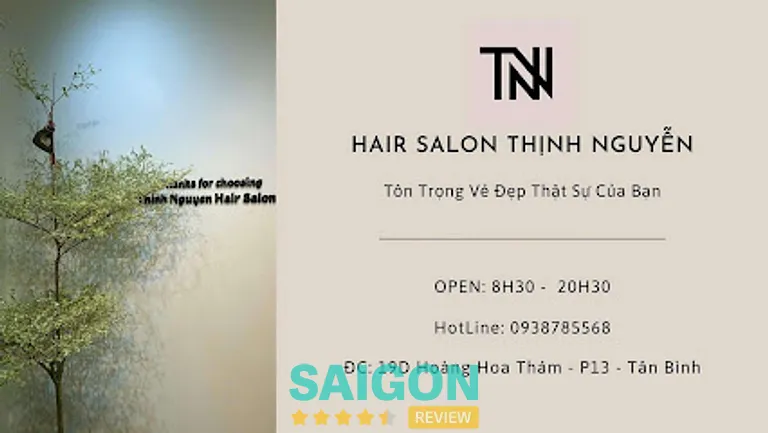 Hair Salon Thịnh Nguyễn: 19D Hoàng Hoa Thám, P. Tân Bình