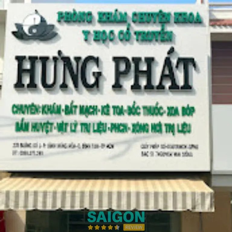 Phòng khám YHCT Hưng Phát: 276 Đường số 5, P. Bình Hưng Hòa