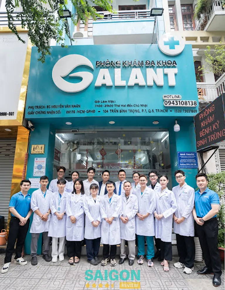 Phòng khám đa khoa GALANT: 104 Trần Bình Trọng, P. Chợ Quán